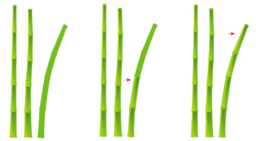 create a bended bamboo